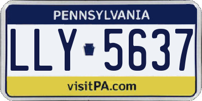 PA license plate LLY5637