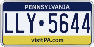 PA license plate LLY5644