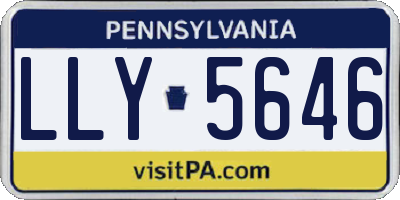 PA license plate LLY5646