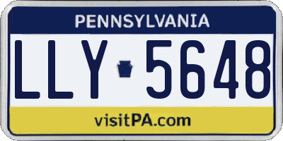 PA license plate LLY5648