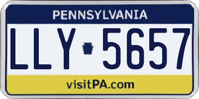 PA license plate LLY5657