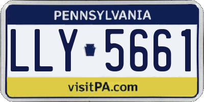 PA license plate LLY5661