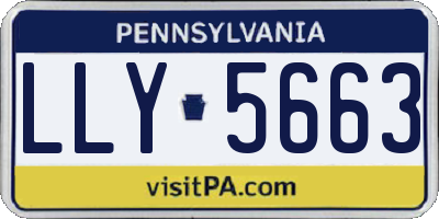 PA license plate LLY5663