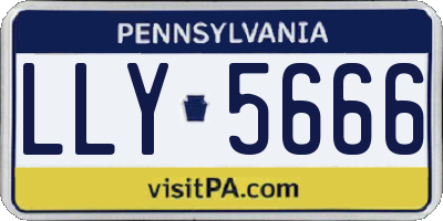 PA license plate LLY5666