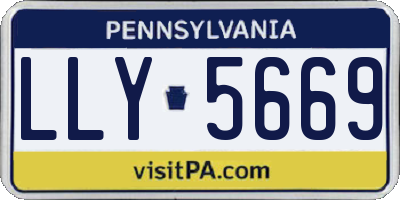 PA license plate LLY5669