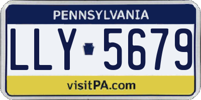 PA license plate LLY5679