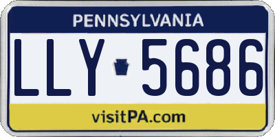 PA license plate LLY5686