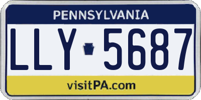 PA license plate LLY5687