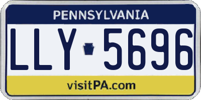 PA license plate LLY5696