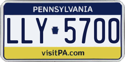 PA license plate LLY5700