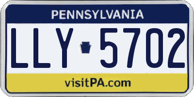 PA license plate LLY5702