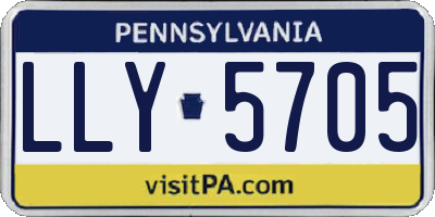 PA license plate LLY5705
