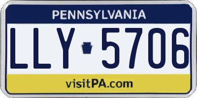PA license plate LLY5706