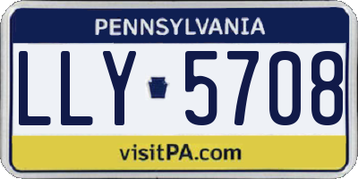 PA license plate LLY5708
