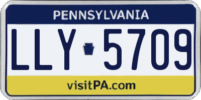 PA license plate LLY5709