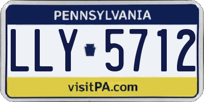 PA license plate LLY5712