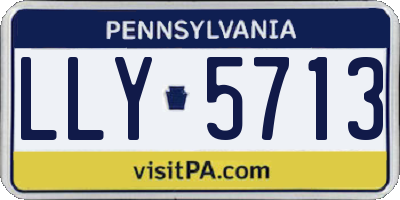 PA license plate LLY5713