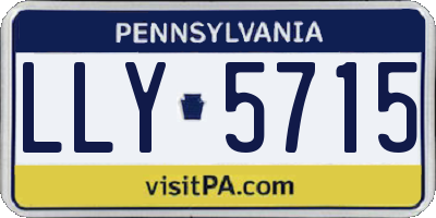 PA license plate LLY5715