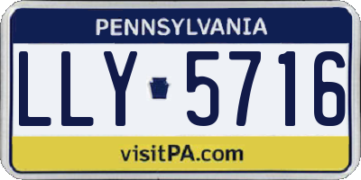 PA license plate LLY5716