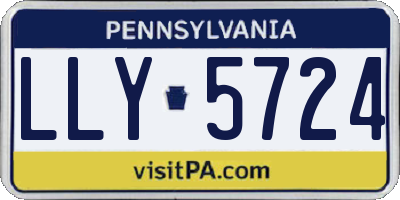 PA license plate LLY5724