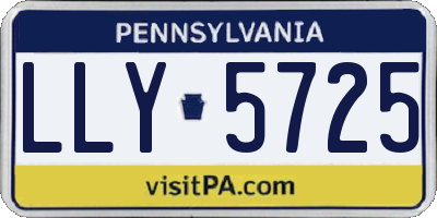 PA license plate LLY5725
