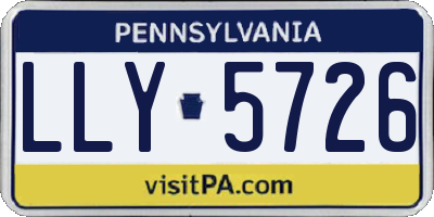 PA license plate LLY5726