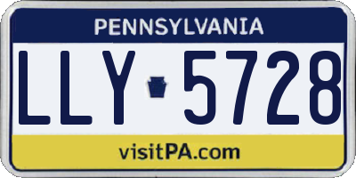 PA license plate LLY5728