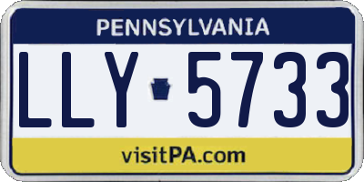 PA license plate LLY5733