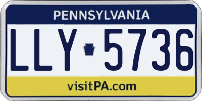PA license plate LLY5736