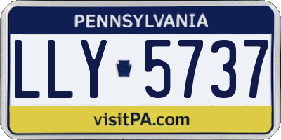 PA license plate LLY5737