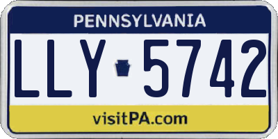 PA license plate LLY5742