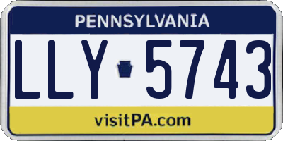PA license plate LLY5743
