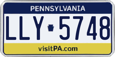 PA license plate LLY5748