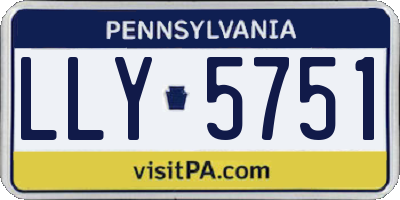 PA license plate LLY5751