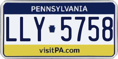 PA license plate LLY5758