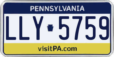 PA license plate LLY5759