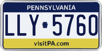 PA license plate LLY5760