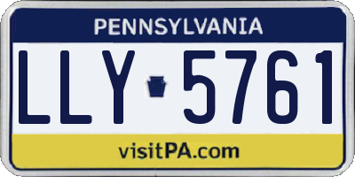 PA license plate LLY5761