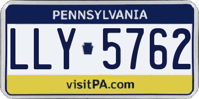 PA license plate LLY5762