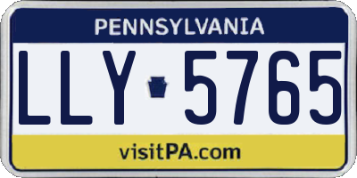 PA license plate LLY5765