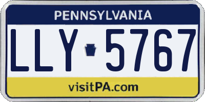 PA license plate LLY5767