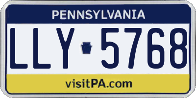 PA license plate LLY5768