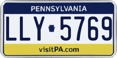 PA license plate LLY5769