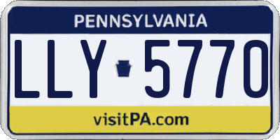 PA license plate LLY5770