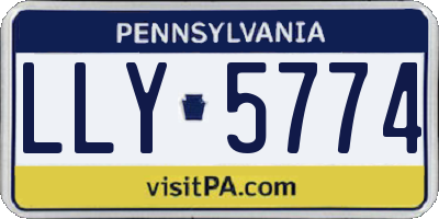 PA license plate LLY5774