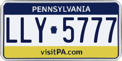 PA license plate LLY5777
