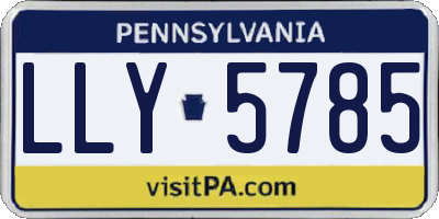 PA license plate LLY5785