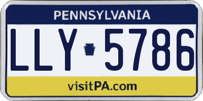 PA license plate LLY5786