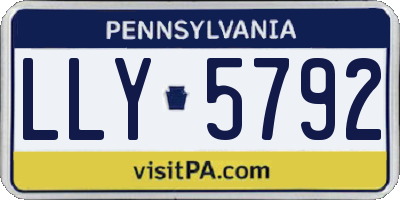 PA license plate LLY5792