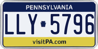PA license plate LLY5796